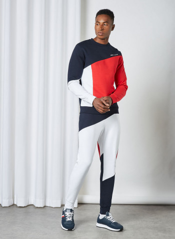 Colourblock Terry Sweatshirt Desert Sky