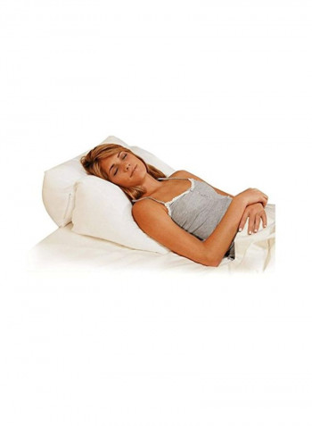 Multipurpose Flip Pillow Cotton White 19x20x18centimeter