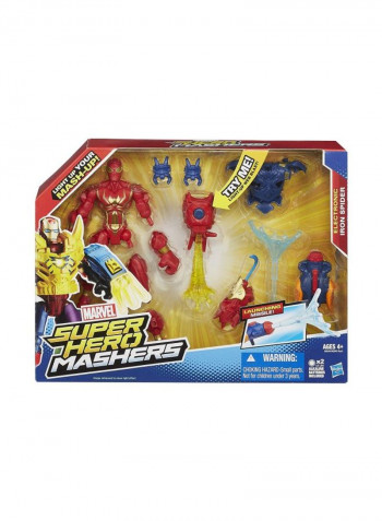 Pack Of 4 Super Hero Mashers Electronic Iron Spider Action Figure 6-Inch A6844000 6inch