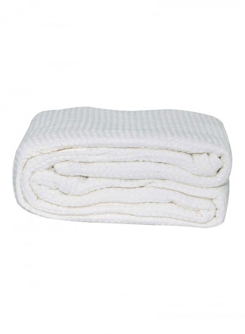 Cotton Thermal Blanket White