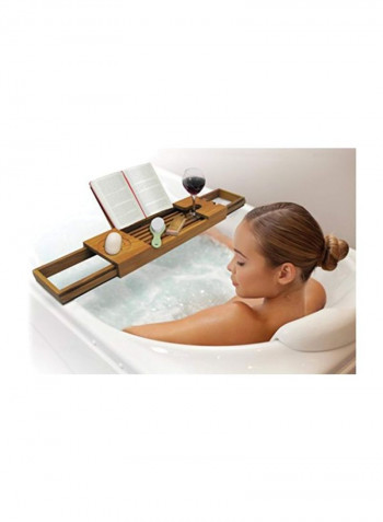 Teak Tub Caddy Beige 20x6.25inch