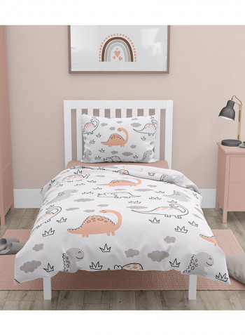 Cover Duvet with Pillow Case, Small - Dino/Cloud