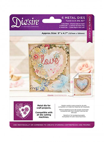6-Piece Love In The Air Die Silver