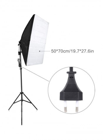 Photography Umbrella And Softbox Light Set Black/White