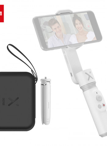 Portable Handheld Smartphone Stabilizer Built-In 260mm Extension Selfie Stick White