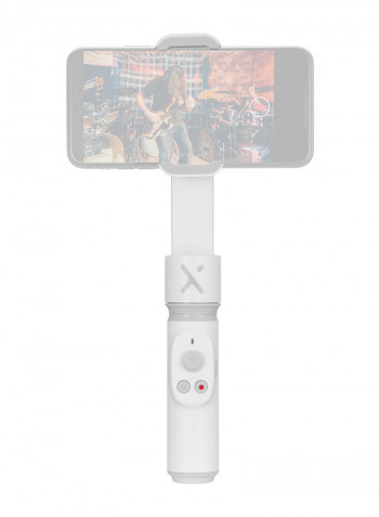 Portable Handheld Smartphone Stabilizer Built-In 260mm Extension Selfie Stick White