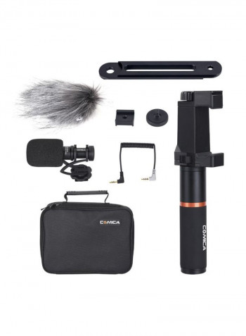 Smartphone Video Kit With Cardio Directional Video Microphone LU-D7136 Black