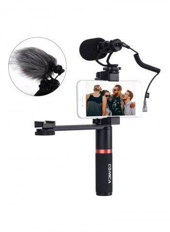 Smartphone Video Kit With Cardio Directional Video Microphone LU-D7136 Black