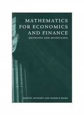 Mathematics For Economics And Finance : Methods And Modelling Paperback