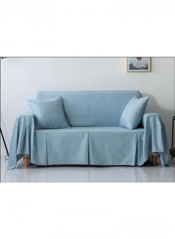 European Style Thickened Sofa Slipcover Blue 210-350centimeter