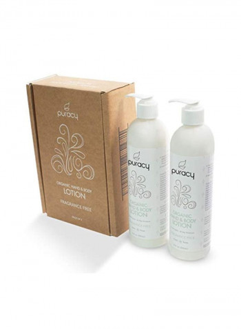 2-Piece Organic Hand And Body Lotion Set 12ounce