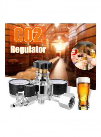 CO2 Keg Regulator Safety Pressure Relief Tank Valve Multicolor 18cm