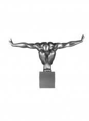 Decorative Diver Sculpture Silver 45cm