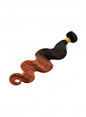 Unprocessed Two Tone Human Hair Extension Natural Black