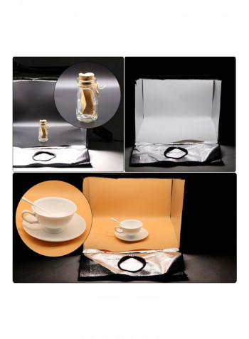 Foldable Photography Studio LED Light Tent Kit 40x35x35centimeter black