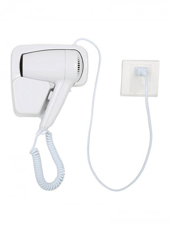 Professional Wall Hanging Hair Dryer أبيض