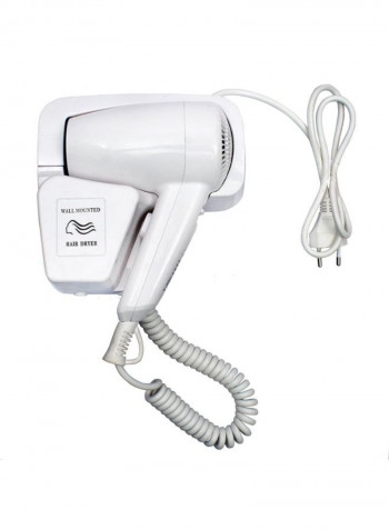 Professional Wall Hanging Hair Dryer أبيض