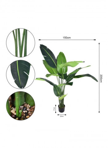 Artificial Banana Tree Green/Black 200x150cm