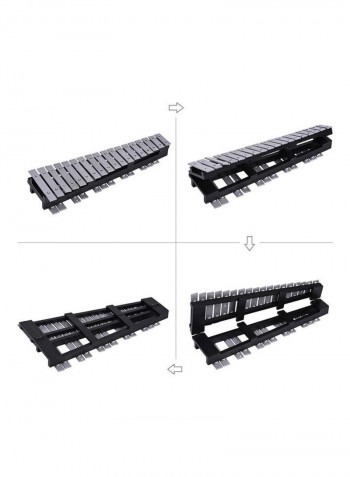 Foldable 30 Note Glockenspiel Xylophone With 2 Sticks
