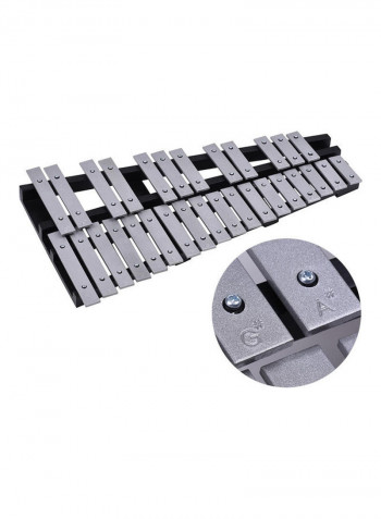 Foldable 30 Note Glockenspiel Xylophone With 2 Sticks