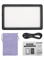 LED Camera Photography Lamp With Cable And Bag Black