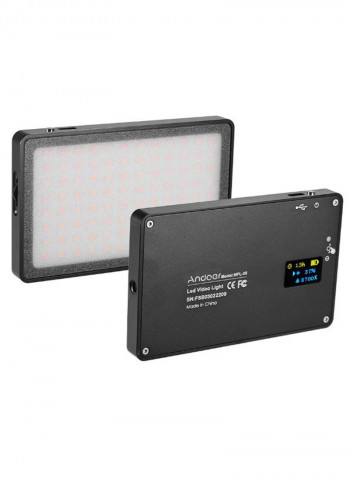 LED Camera Photography Lamp With Cable And Bag Black
