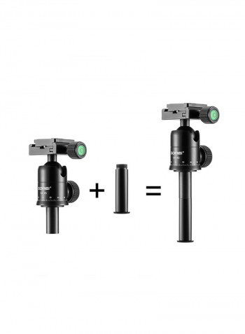 Mini Table Tripod Stand With Phone Holder Black