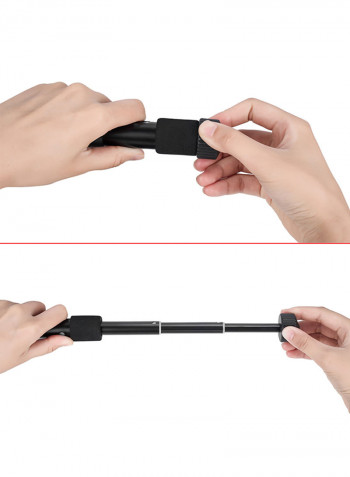 Mini Table Tripod Stand With Phone Holder Black