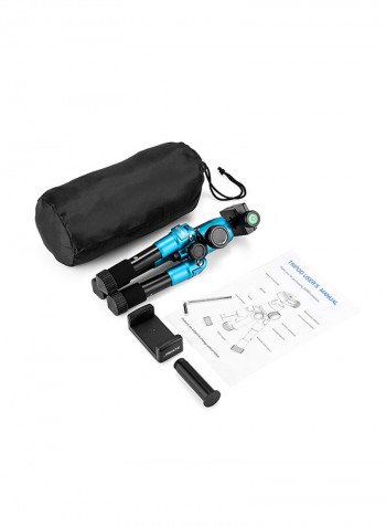 Mini Table Tripod Stand With Phone Holder Blue
