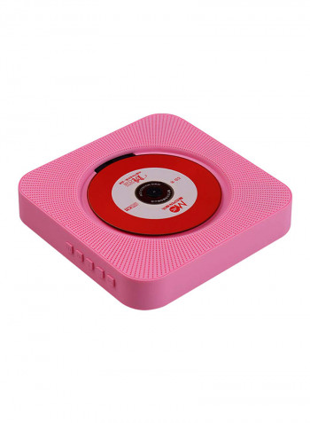 Portable Wall Mounted CD Player Music Amplifier Audio Boombox With Remote Control CDP1047 Pink/White