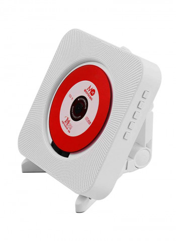 Portable Wall Mounted CD Player Music Amplifier Audio Boombox With Remote Control CDP1051 White/Black