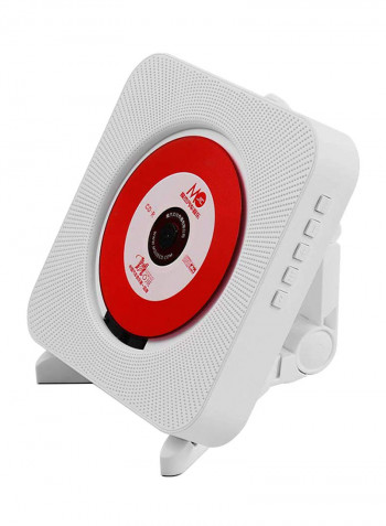 Portable Wall Mounted CD Player Music Amplifier Audio Boombox With Remote Control CDP1052 White/Black