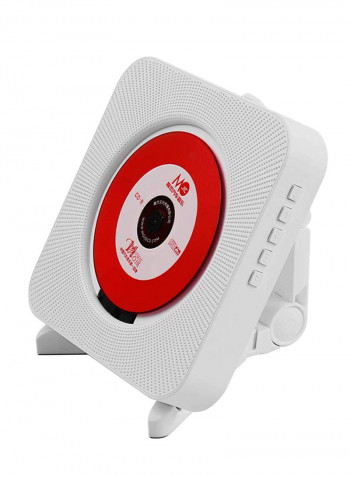 Portable Wall Mounted CD Player Music Amplifier Audio Boombox With Remote Control CDP1049 White/Black
