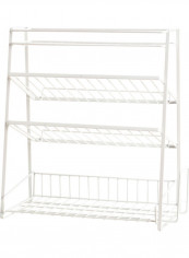 Seasoning Spice Rack 4-Tier Organizer White 41.3x16.7x38.8cm