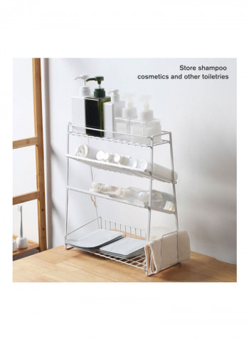 Seasoning Spice Rack 4-Tier Organizer White 41.3x16.7x38.8cm