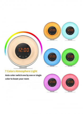 Sunrise Digital Alarm Clock White 20 x 10 x 20cm