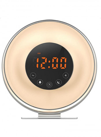 Sunrise Digital Alarm Clock White 20 x 10 x 20cm