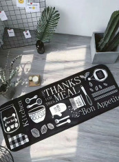 1 -Piece Antislip Bedroom Mat Black L