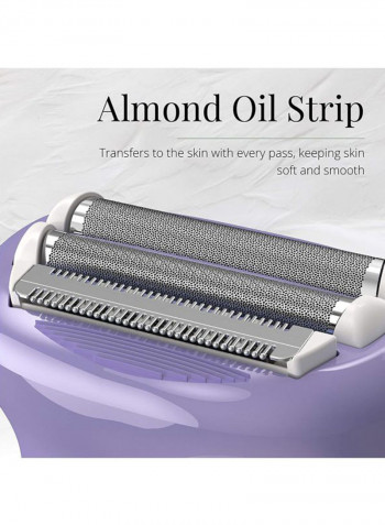 4-Blade Smooth Glide Foil Shaver Purple/White 5.9x2.6x1.6inch