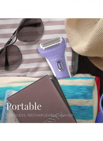 4-Blade Smooth Glide Foil Shaver Purple/White 5.9x2.6x1.6inch