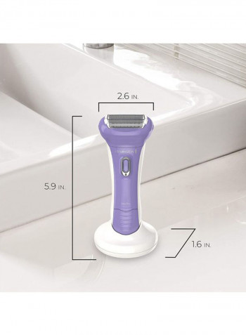 4-Blade Smooth Glide Foil Shaver Purple/White 5.9x2.6x1.6inch