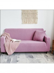Elastic Knitted Stretchable Sofa Couch Cover Protector Purple 230 x 300cm