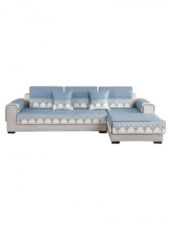 Lace Decor Dustproof s Sofa Slipcover Blue/White