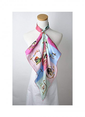 Printed Silk Scarf Multicolour