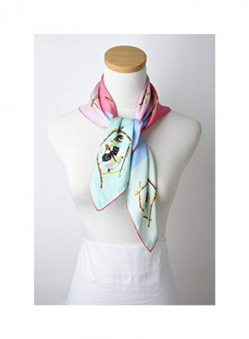 Printed Silk Scarf Multicolour