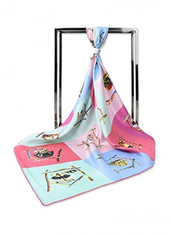 Printed Silk Scarf Multicolour