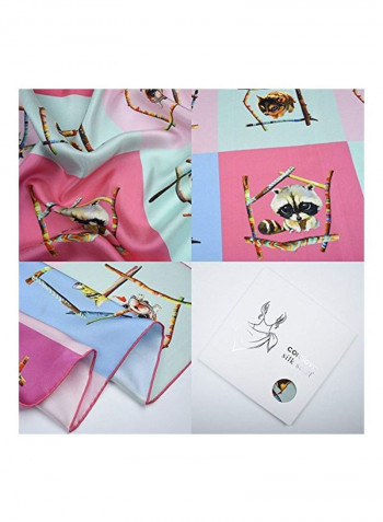 Printed Silk Scarf Multicolour