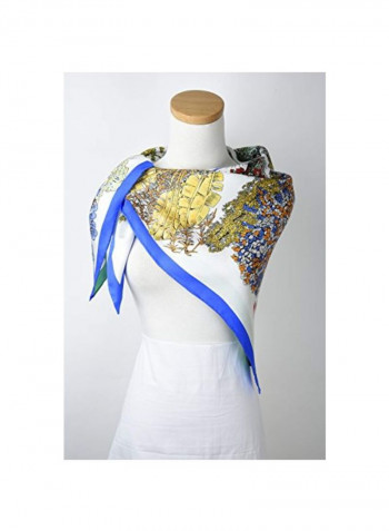 Printed Silk Scarf Multicolour