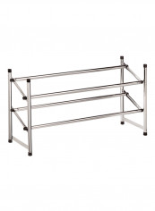 2-Tier Expandable Shoe Rack Chrome 3.2x61x25.1centimeter