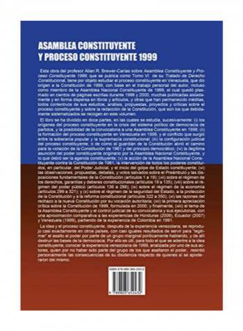 Asamblea Constituyente y Proceso Constituyente 1999 Paperback